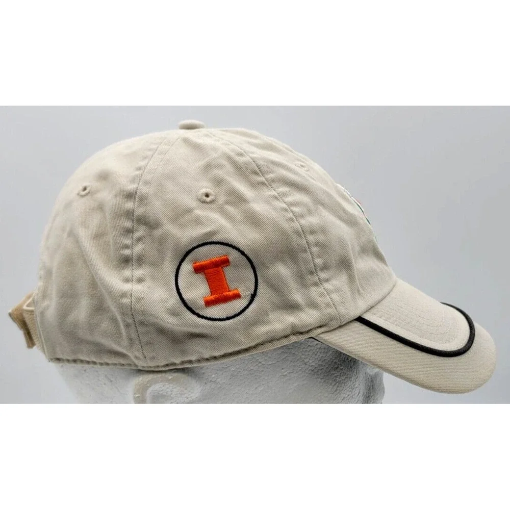 2008 ROSE‎ BOWL NIKE CAP HAT STRAP BACK ONE SIZE LOGO BEIGE ADJUSTABLE ILLINOIS